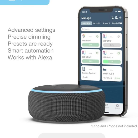 LED Smart Lighting Kit Bluetooth Wifi Alexa Enabled New - Picture 6 of 9